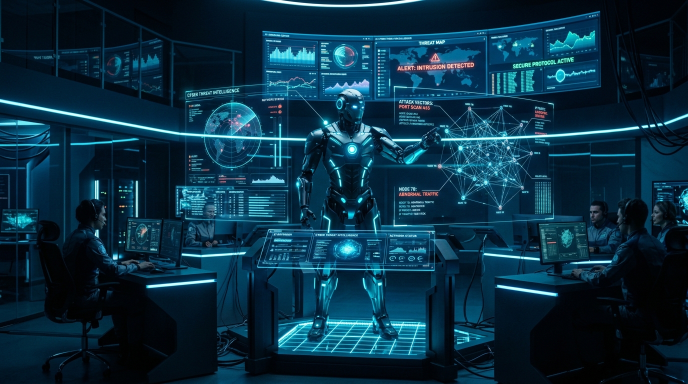 Robotic AI Defender & Autonomic SOC Supervision Visualization